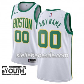 Kinder NBA Boston Celtics Trikot 2018-19 Nike City Edition Weiß Swingman - Benutzerdefinierte